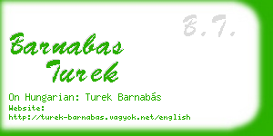 barnabas turek business card